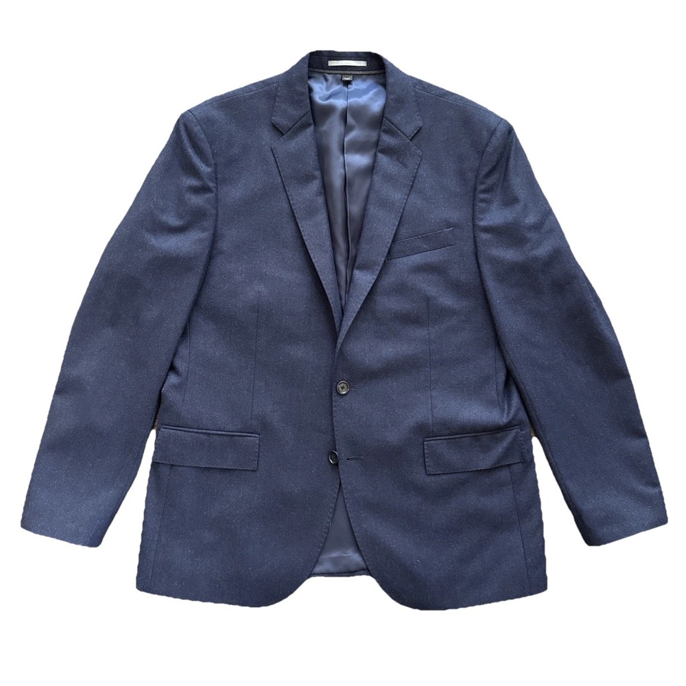 J.Crew Crosby Sport Coat Men 42R Navy Blue VBC Italian Wool Classic Fit Blazer